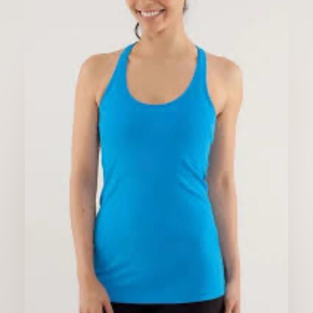 Lululemon Blue Racerback Workout Tank Top - Size XS